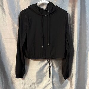 Fashion Nova Black Cropped Hoodie